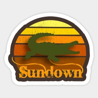 Gator Sundown Vintage Sunset Sticker